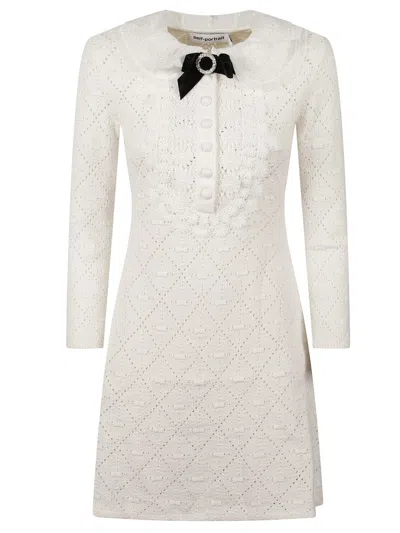 Self-portrait White Lace Mini Dress