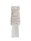 Self-portrait Lace Scalloped-hem Dress In White
