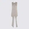 Self-portrait Bow And Floral Lace Knee Length Dress In White