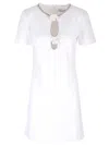SELF-PORTRAIT WHITE MINI DRESS WITH SEQUINS