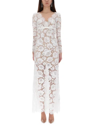 Self-portrait White Mixed-material Dress