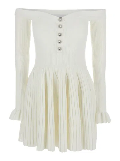 Self-portrait White Off-shoulder  Mini Dress