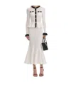 Self-portrait Pointelle Knit Contrast Midi Dress