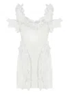 Self-portrait Knit Ruffle Mini Dress