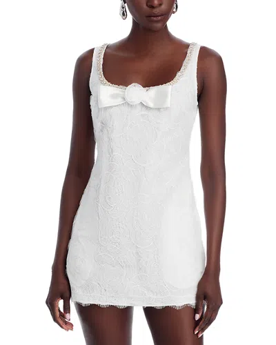 SELF-PORTRAIT SELF-PORTRAIT WHITE TULLE LACE MINI DRESS