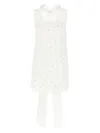 Self-portrait Self Portrait 'white Tulle Satin Bow Mini' Dress