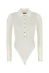 Self-portrait Self Portrait White Viscose Bodysuit In White