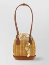Self-portrait Self Portrait 'rattan Charm Shoulder Bag' Shoulder Bag In Brown