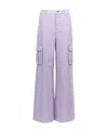 Self-portrait Mid-rise Denim Cargo Jeans In White