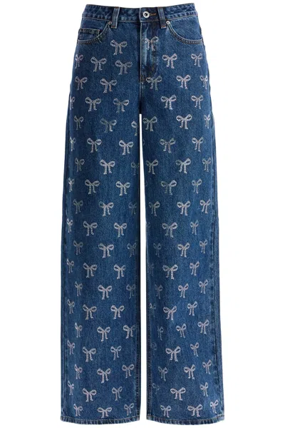 SELF-PORTRAIT SELF-PORTRAIT WIDE-LEG JEANS