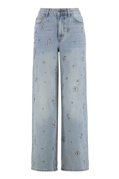 SELF-PORTRAIT SELF-PORTRAIT WIDE-LEG JEANS
