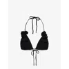 Self-portrait Crochet-knit Bikini Bottoms In Black