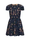 Self-portrait Self Portrait Women Blue Cotton Poplin Mini Dress With Bow Motif In Blue