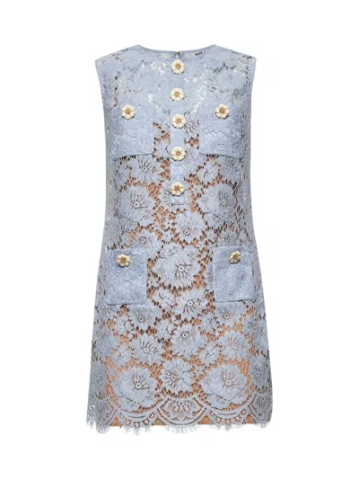Self-portrait Self Portrait Women Blue Floral Lace Mini Dress