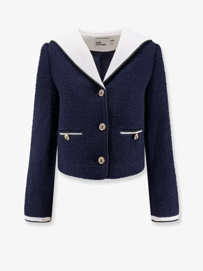 SELF-PORTRAIT SELF PORTRAIT WOMEN BOUCLÃ© FABRIC BLAZER WITH JEWEL BUTTONS