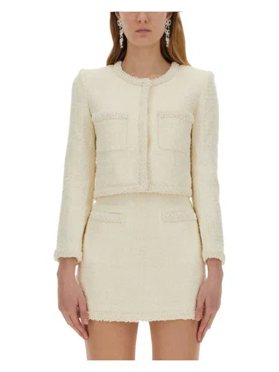 SELF-PORTRAIT WOMEN'S BOUCLE JACKET WITH PEARLS