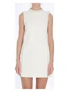Self-portrait Boucle Mini Dress With Pearls In Ivory
