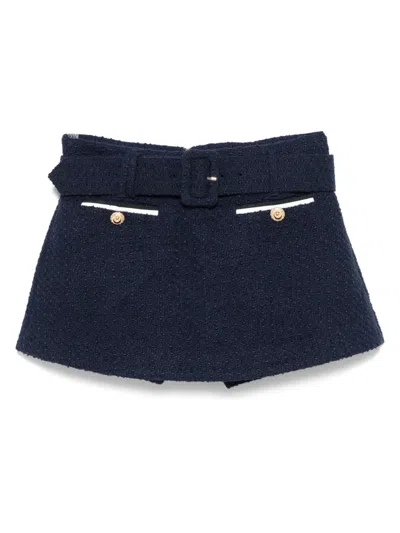 SELF-PORTRAIT SELF-PORTRAIT WOMEN BOUCLÉ MINI SKIRT WITH SHORTS