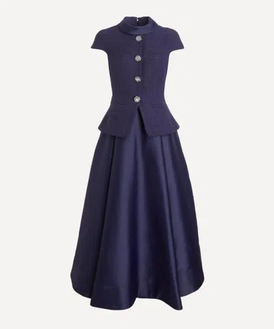 SELF-PORTRAIT SELF-PORTRAIT WOMEN'S BOUCLE TAFFETA MIDI DRESS