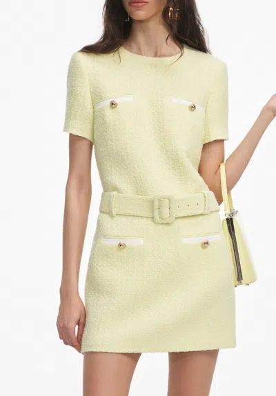 Self-portrait Women's Bouncle Mini Dress In Yellow
