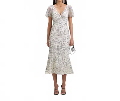 Self-portrait Women's Champagne Sequinned Midi Dress In Multi