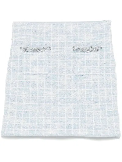 SELF-PORTRAIT SELF-PORTRAIT WOMEN CHECKED KNIT MINI SKIRT
