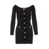 Self-portrait Self Portrait Women Chenille Knit Mini Dress In Black