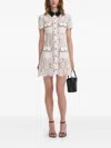 Self-portrait Delicate Lace Dress With Structured Pockets In White