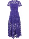 Self-portrait Rganza Lace Mini Dress In Bluecobalt