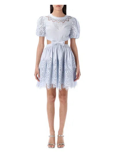 Self-portrait Women's Cotton Sangallo Mini Dress