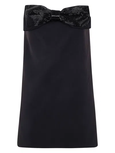 SELF-PORTRAIT WOMEN'S CREPE BANDEAU MINI DRESS