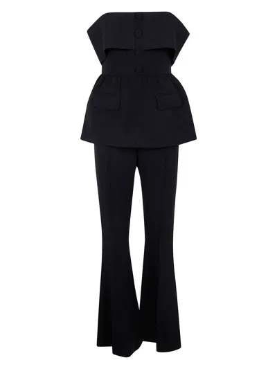 SELF-PORTRAIT WOMEN'S CREPE OFF SHOULDER JUMPSUIT