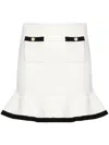 Self-portrait Self Portrait Crochet Mini Skirt In In White