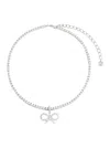 Self-portrait Crystal Bow Tennis Necklace
