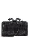 Self-portrait Self Portrait Black Crystal Box Clutch In Black