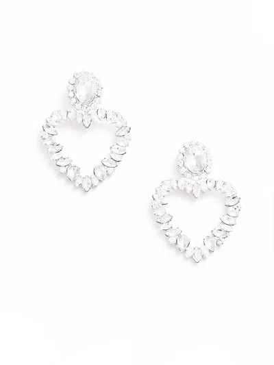 Self-portrait Women Crystal Heart Earrings