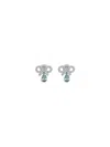 Self-portrait Women Dangling Earrings With Bows In Metallic