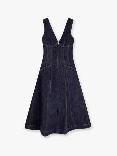 Self-portrait Self Portrait Women Denim Midi Dress