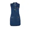 Self-portrait Self Portrait Women Denim Sleeveless Mini Dress In Blue