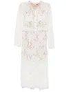 Self-portrait Self Portrait Midi Lace Dress In Seven In White