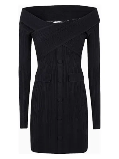 Self-portrait Women's Elegant Mixed-fabric Dress