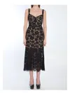 Self-portrait Black Fine Lace Midi Dress