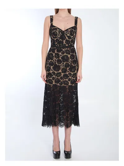 SELF-PORTRAIT WOMEN'S FINE LACE MIDI DRESS