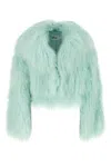 Self-portrait Self Portrait Women Green Shearling Jacket In Green