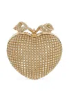 Self-portrait Heart Shape Rhinestone Embellishment Bow Detail Chain Strap