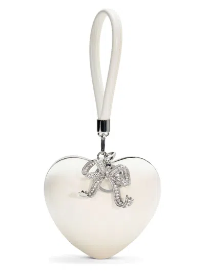 Self-portrait Women's Heart Clutch In Ivory