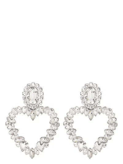 SELF-PORTRAIT WOMEN'S HEART PENDANT EARRINGS