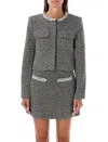 Self-portrait Embellished Jacket In Black