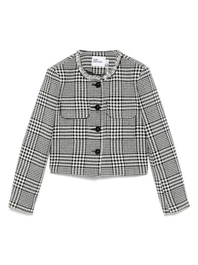 SELF-PORTRAIT SELF-PORTRAIT WOMEN HOUNDSTOOTH CRYSTAL TRIM JACKET