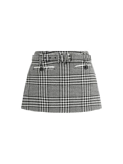 Self-portrait Women Houndstooth Wool Pants-skirt